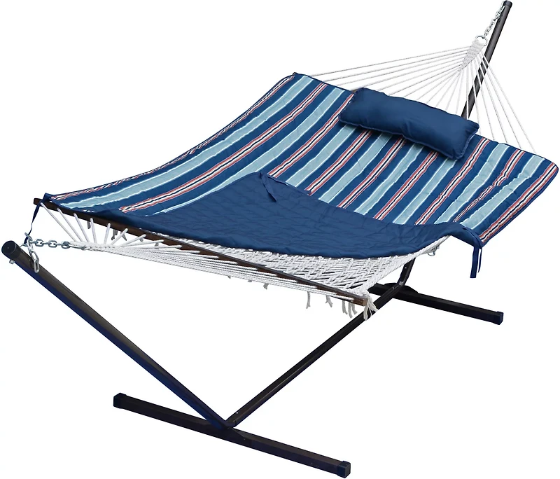 Algoma Cotton Rope Hammock Stand, Pad and Pillow Combination