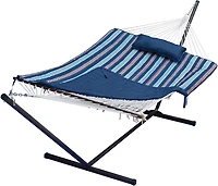 Algoma Cotton Rope Hammock Stand, Pad and Pillow Combination