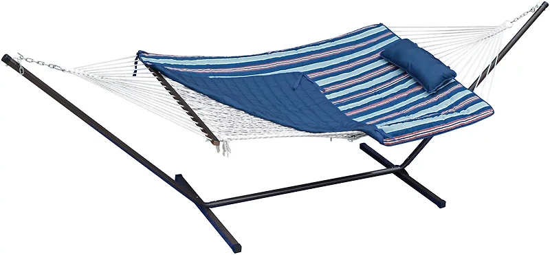 Algoma Cotton Rope Hammock Stand, Pad and Pillow Combination