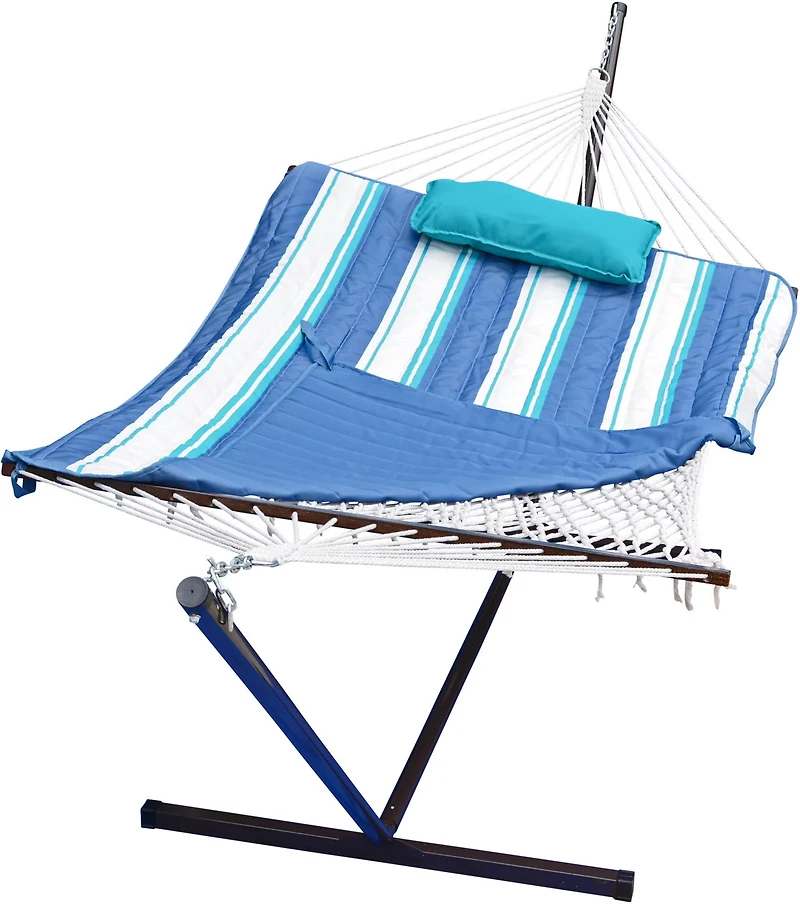 Algoma Cotton Rope Hammock Stand, Pad and Pillow Combination