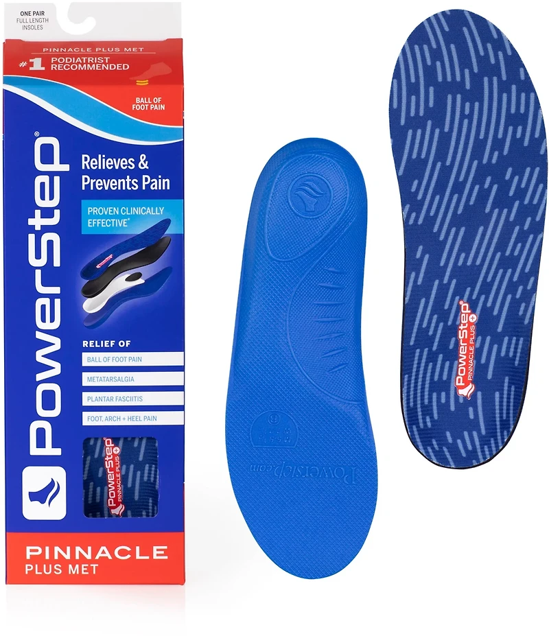 Powerstep Pinnacle Plus Met Shoe Insoles