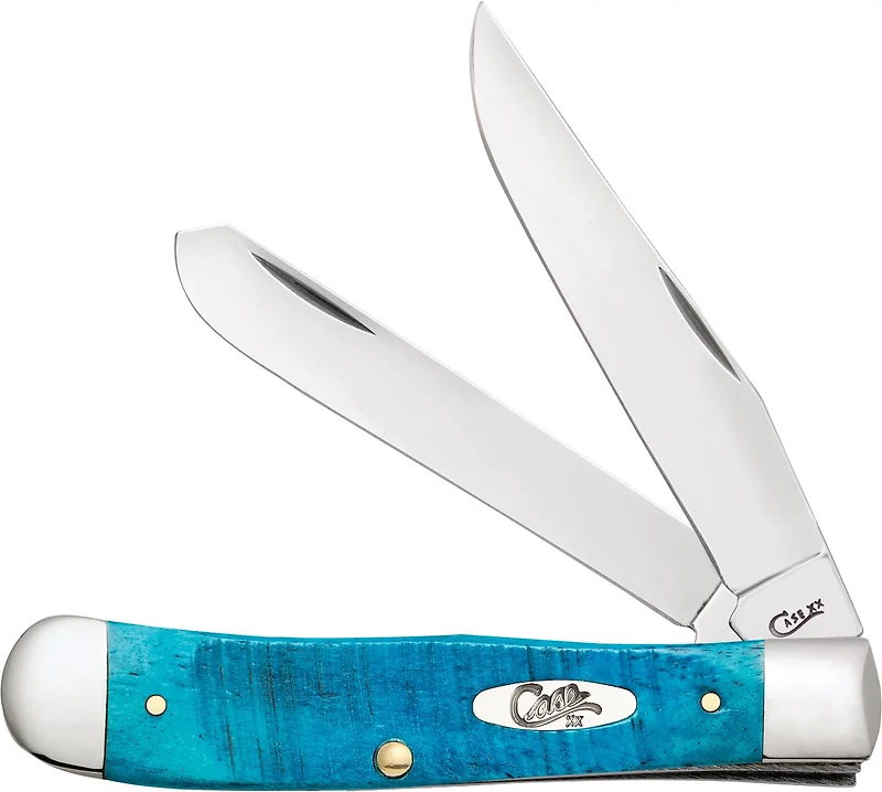 WR Case & Sons Cutlery Co Caribbean Blue Bone Trapper Knife