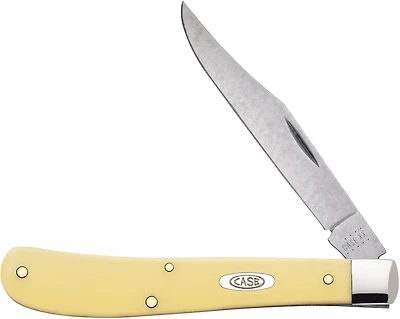 WR Case & Sons Cutlery Co Yellow Synthetic CV Slimline Trapper