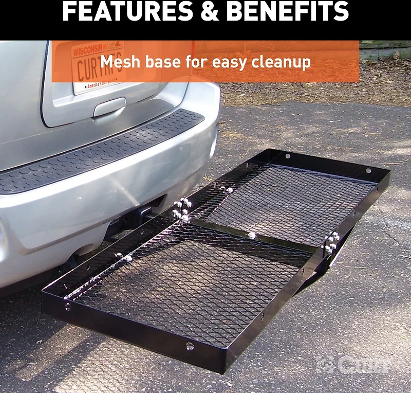 CURT 60 in x 19-1/4 in Folding Cargo Carrier