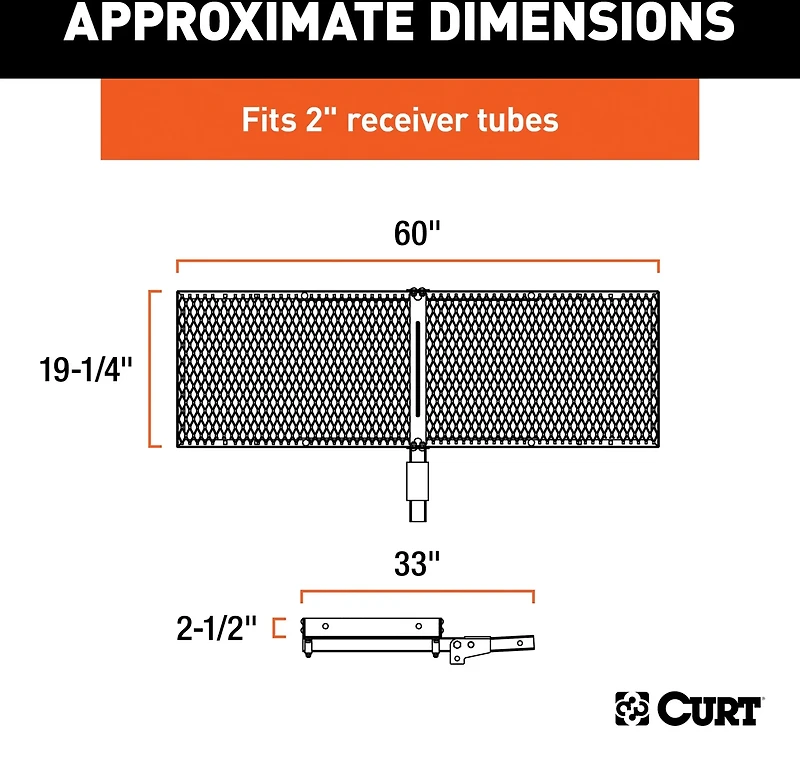 CURT 60 in x 19-1/4 in Folding Cargo Carrier