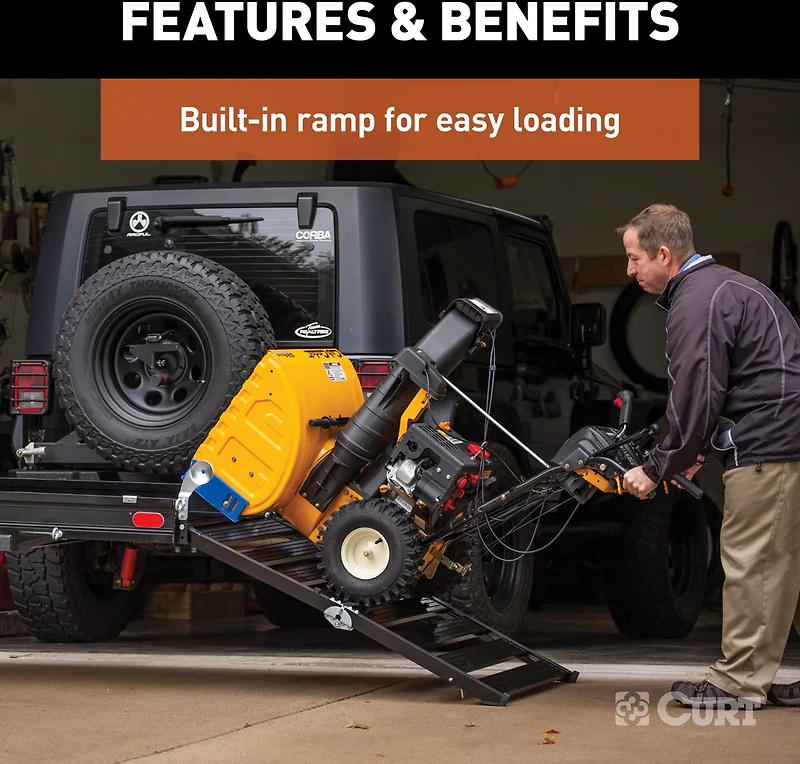 CURT Aluminum Ramp Cargo Carrier