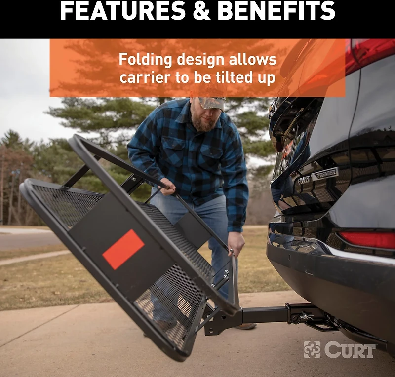 CURT 60 in x 20 in Folding Cargo Carrier