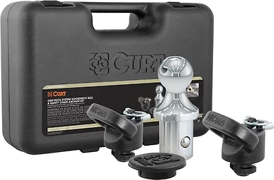 CURT OEM Puck System Gooseneck Ball and Safety Chain Anchor Kit