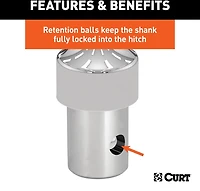 CURT OEM GM Puck System Gooseneck Ball and Safety Chain Anchor Kit