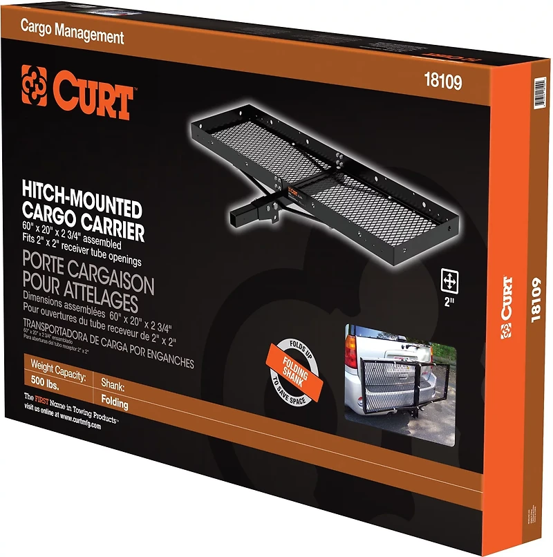 CURT 60 in x 19-1/4 in Folding Cargo Carrier
