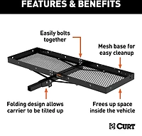 CURT 60 in x 19-1/4 in Folding Cargo Carrier