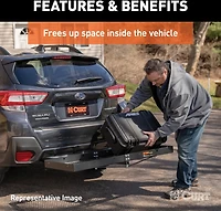 CURT 60 in x 19-1/4 in Folding Cargo Carrier