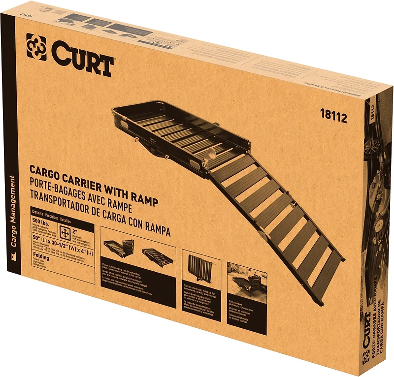 CURT Aluminum Ramp Cargo Carrier