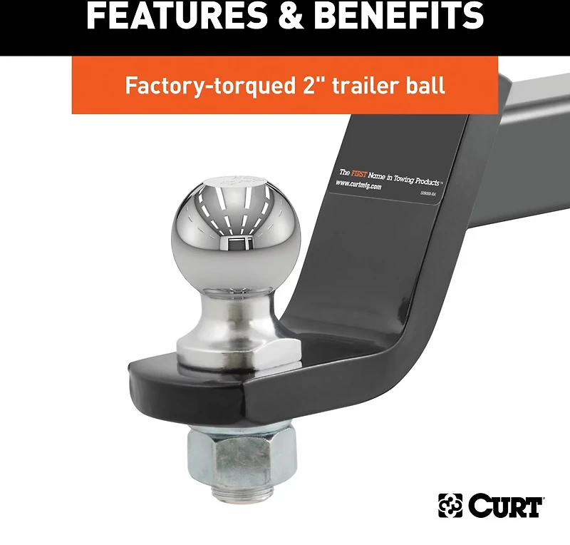 CURT 7,500 lb Towing Starter Kit with 2 in Ball