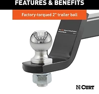 CURT 7,500 lb Towing Starter Kit with 2 in Ball