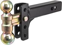 CURT 10,000 lb Slim Adjustable Channel Mount with Dual Ball