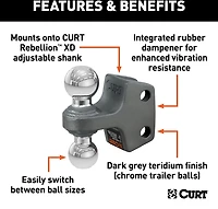 CURT Replacement Rebellion XD 15,000 lb Dual Ball