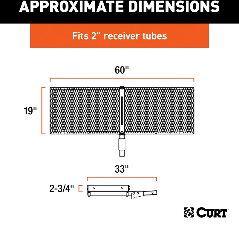 CURT 60 in x 20 in Folding Cargo Carrier