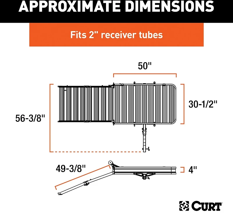 CURT Aluminum Ramp Cargo Carrier
