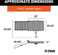 CURT Aluminum Ramp Cargo Carrier