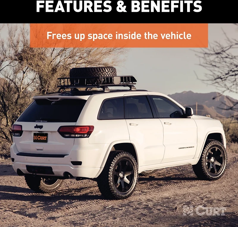 CURT 41 in x 37 in Roof Rack Cargo Carrier