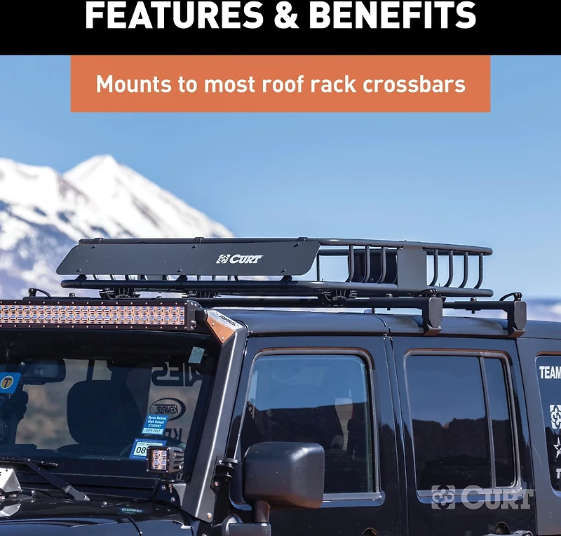 CURT 41 in x 37 in Roof Rack Cargo Carrier