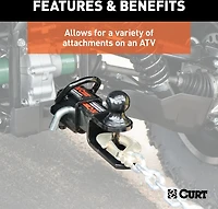 CURT ATV Towing Starter Kit with 2 in Shank and 2 in Trailer Ball