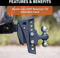 CURT Replacement Rebellion XD 15,000 lb Dual Ball