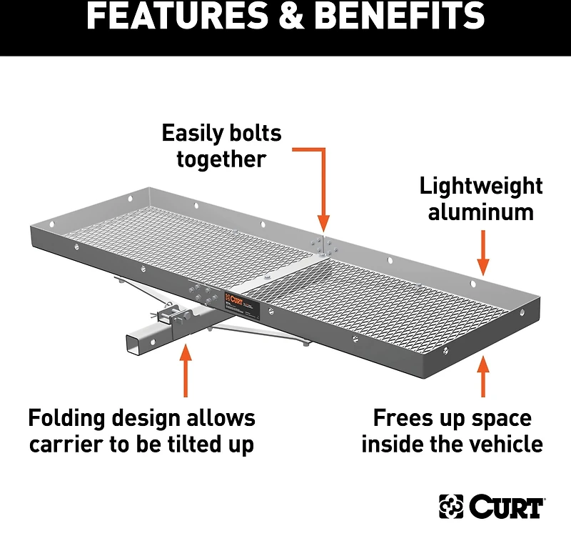 CURT 60 in x 20 in Folding Cargo Carrier