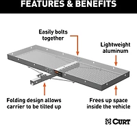 CURT 60 in x 20 in Folding Cargo Carrier
