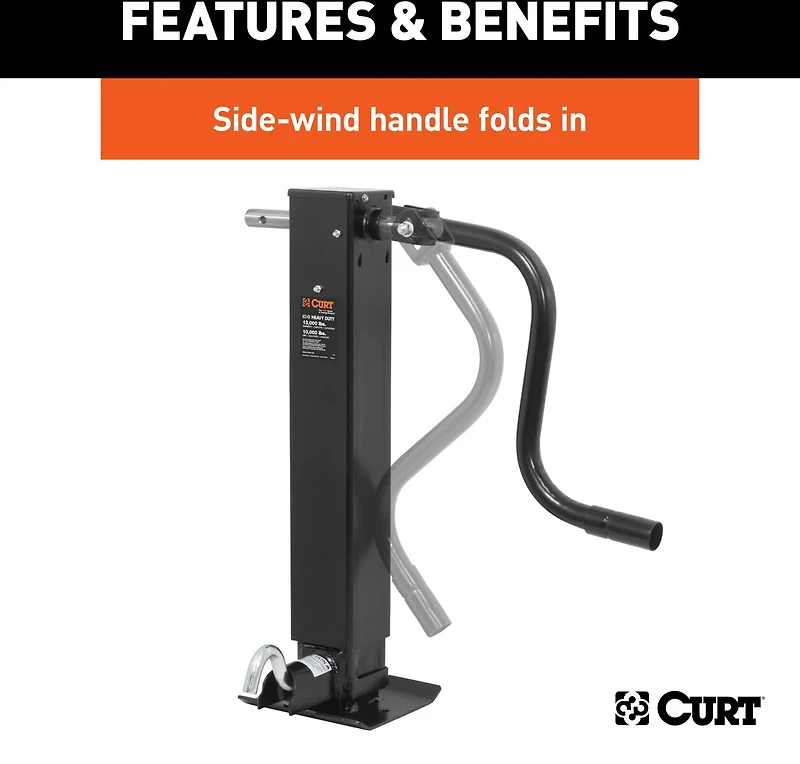 CURT Side Wind Direct Weld Square Jack