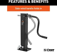 CURT Side Wind Direct Weld Square Jack