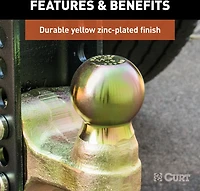 CURT 21,000 lb Adjustable Channel Mount with Dual Ball