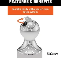 CURT OEM GM Puck System Gooseneck Ball and Safety Chain Anchor Kit