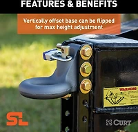 CURT SecureLatch Channel Style 40,000 lb Lunette Ring