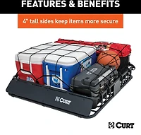 CURT 41 in x 37 in Roof Rack Cargo Carrier