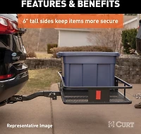 CURT 500 lb 60 in Basket Cargo Carrier