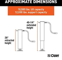 CURT Side Wind Direct Weld Square Jack
