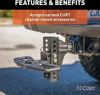 CURT 13,000 lb Adjustable Channel Mount with 2-5/16 in Ball and Pintle