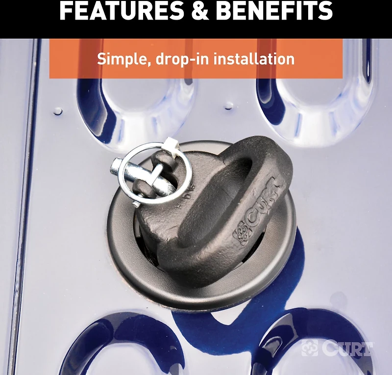 CURT OEM Puck System Gooseneck Ball and Safety Chain Anchor Kit
