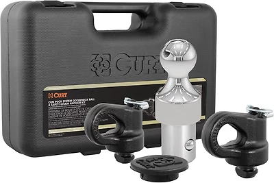 CURT OEM GM Puck System Gooseneck Ball and Safety Chain Anchor Kit