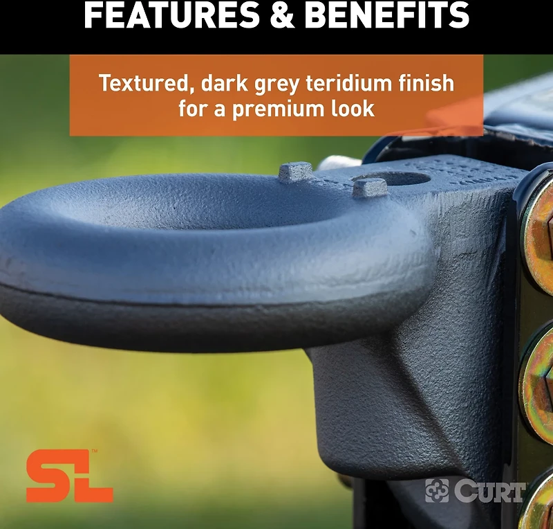 CURT SecureLatch Channel Style 40,000 lb Lunette Ring