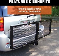 CURT 60 in x 19-1/4 in Folding Cargo Carrier