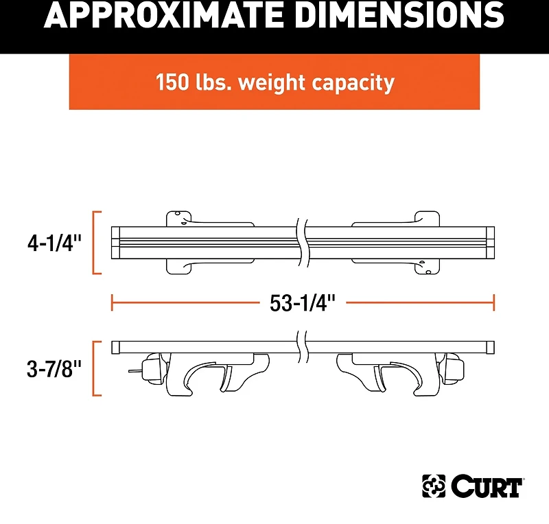 CURT Aluminum Cargo Crossbars 2-Pack