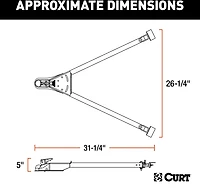 CURT Adjustable 5,000 lb Universal Tow Bar