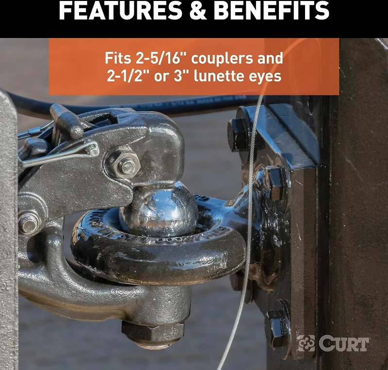 CURT 13,000 lb Adjustable Channel Mount with 2-5/16 in Ball and Pintle