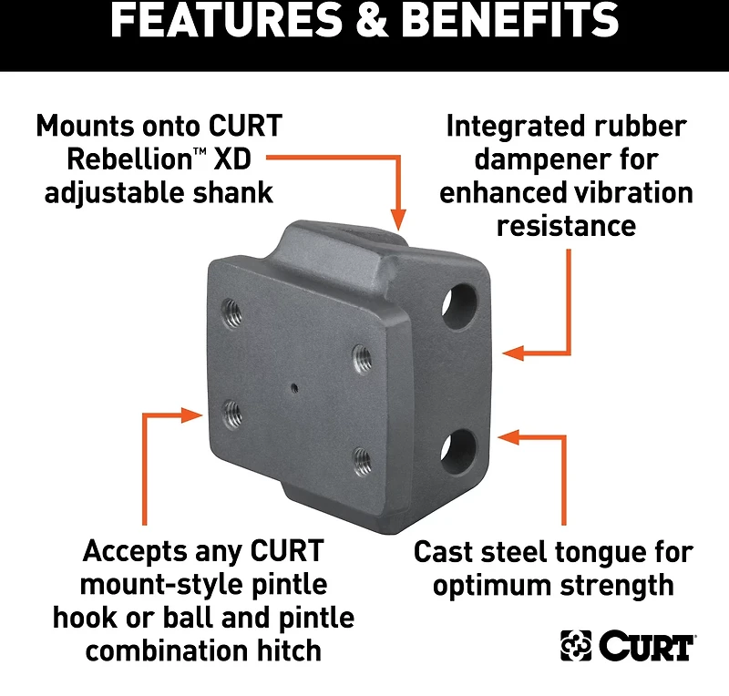 CURT Rebellion XD Pintle Mount Attachment