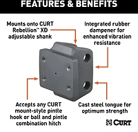 CURT Rebellion XD Pintle Mount Attachment