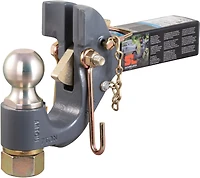 CURT SecureLatch Receiver-Mount 2 in Ball and Pintle Hitch