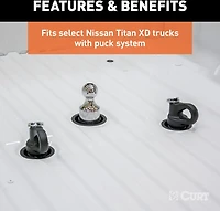 CURT OEM GM Puck System Gooseneck Ball and Safety Chain Anchor Kit